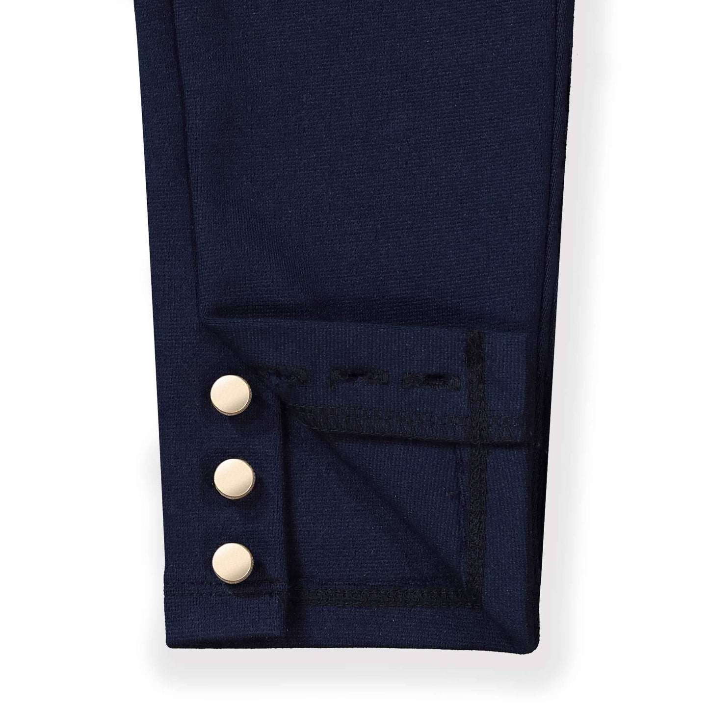 Button Cuff Ponte Pant Navy - Baby