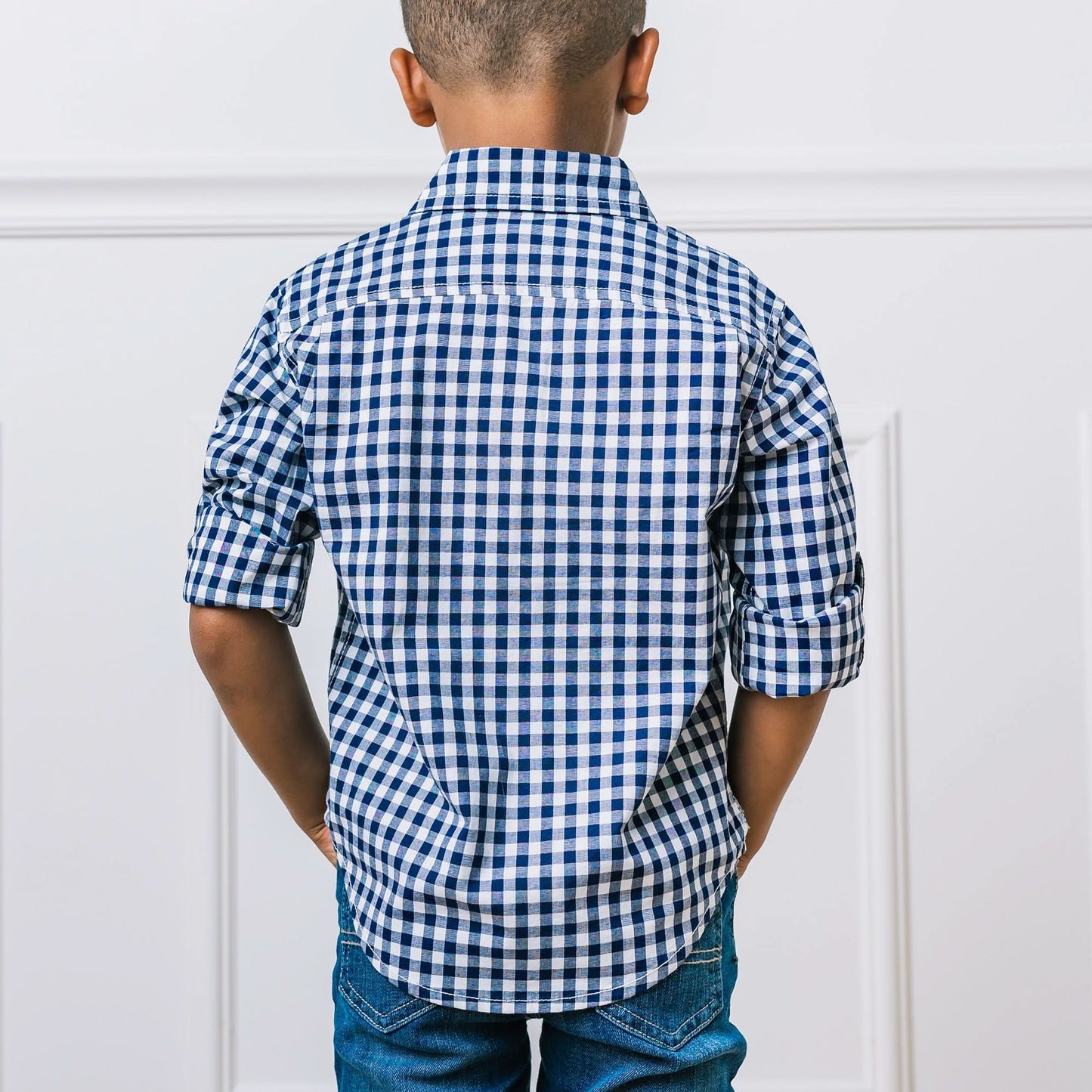 Stretch Poplin Roll-Up Shirt - Baby