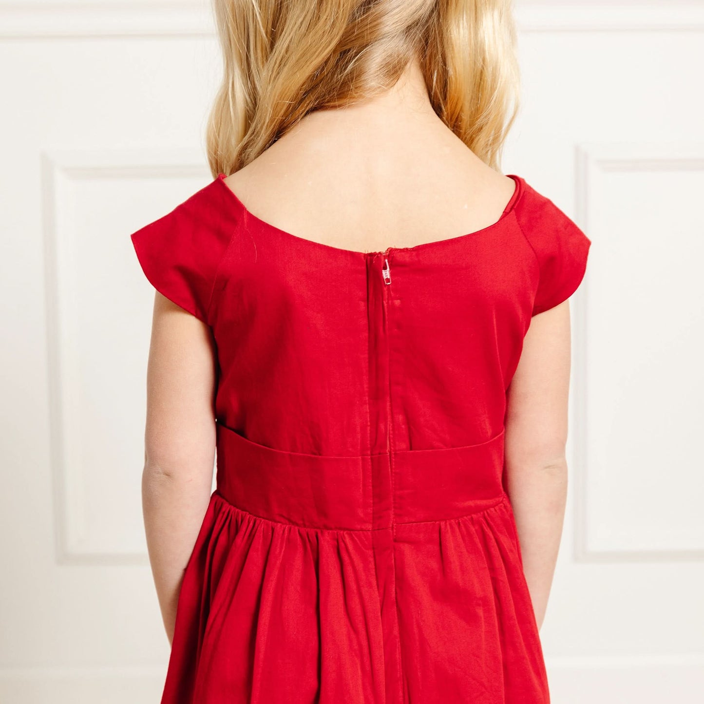 Cap Sleeve Party Dress with Bow Sash