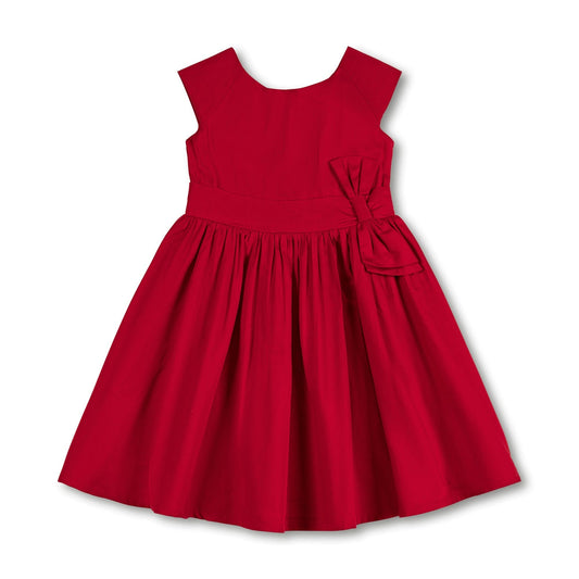 Cap Sleeve Party Dress with Bow Sash