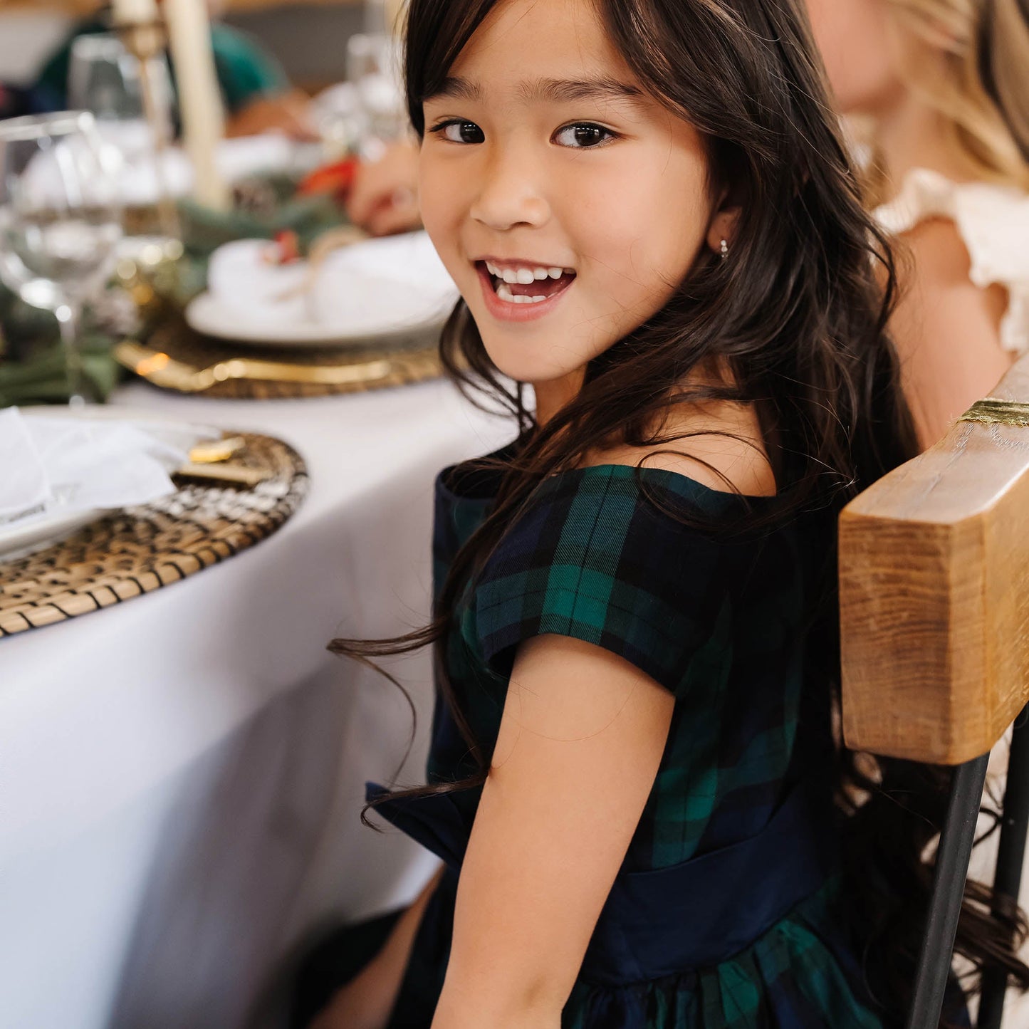 Cap Sleeve Organic Party Dress with Bow Sash