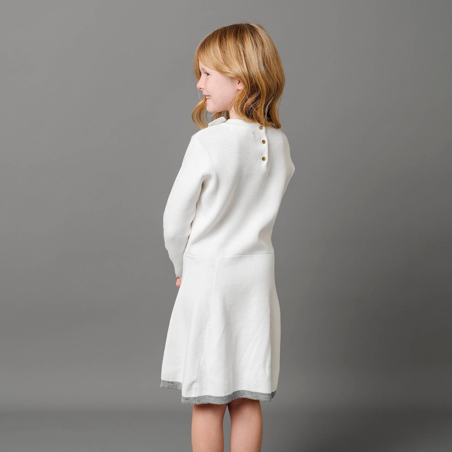 Mock Neck Bow Detail Sweater Dress