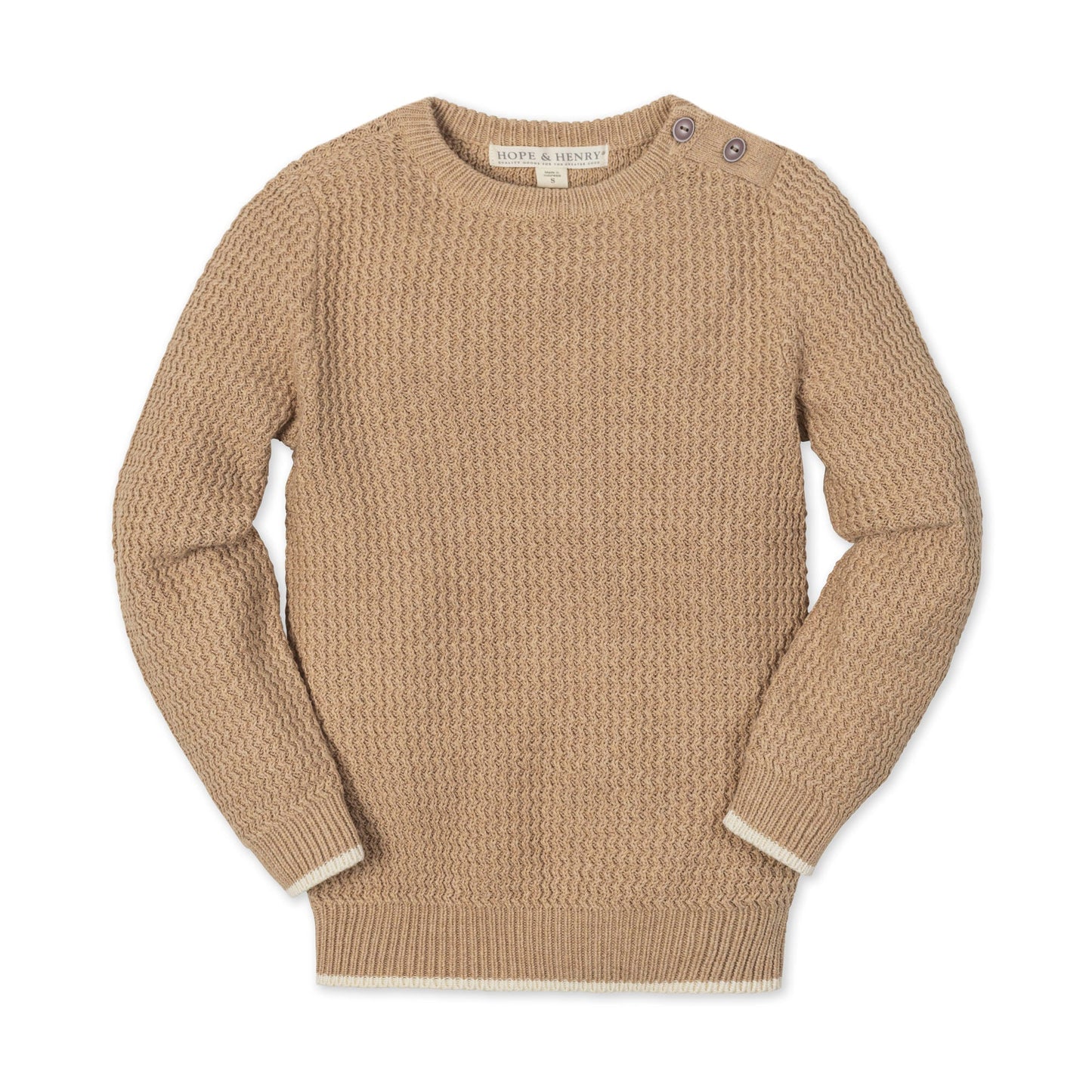 Crewneck Sweater with Buttons