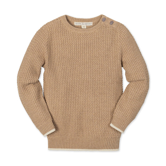 Crewneck Sweater with Buttons