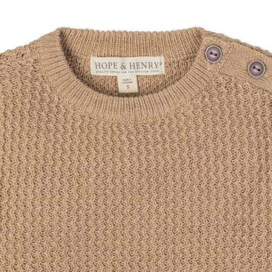 Crewneck Sweater with Buttons