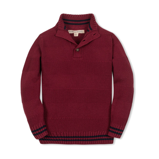 Mock Neck Stripe Sweater