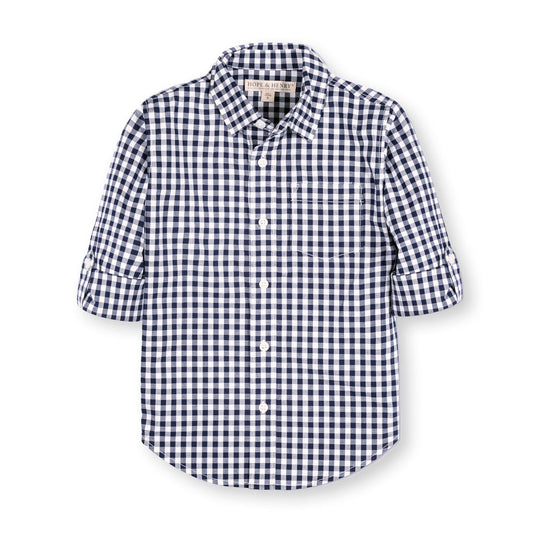 Stretch Poplin Roll-Up Shirt - Baby